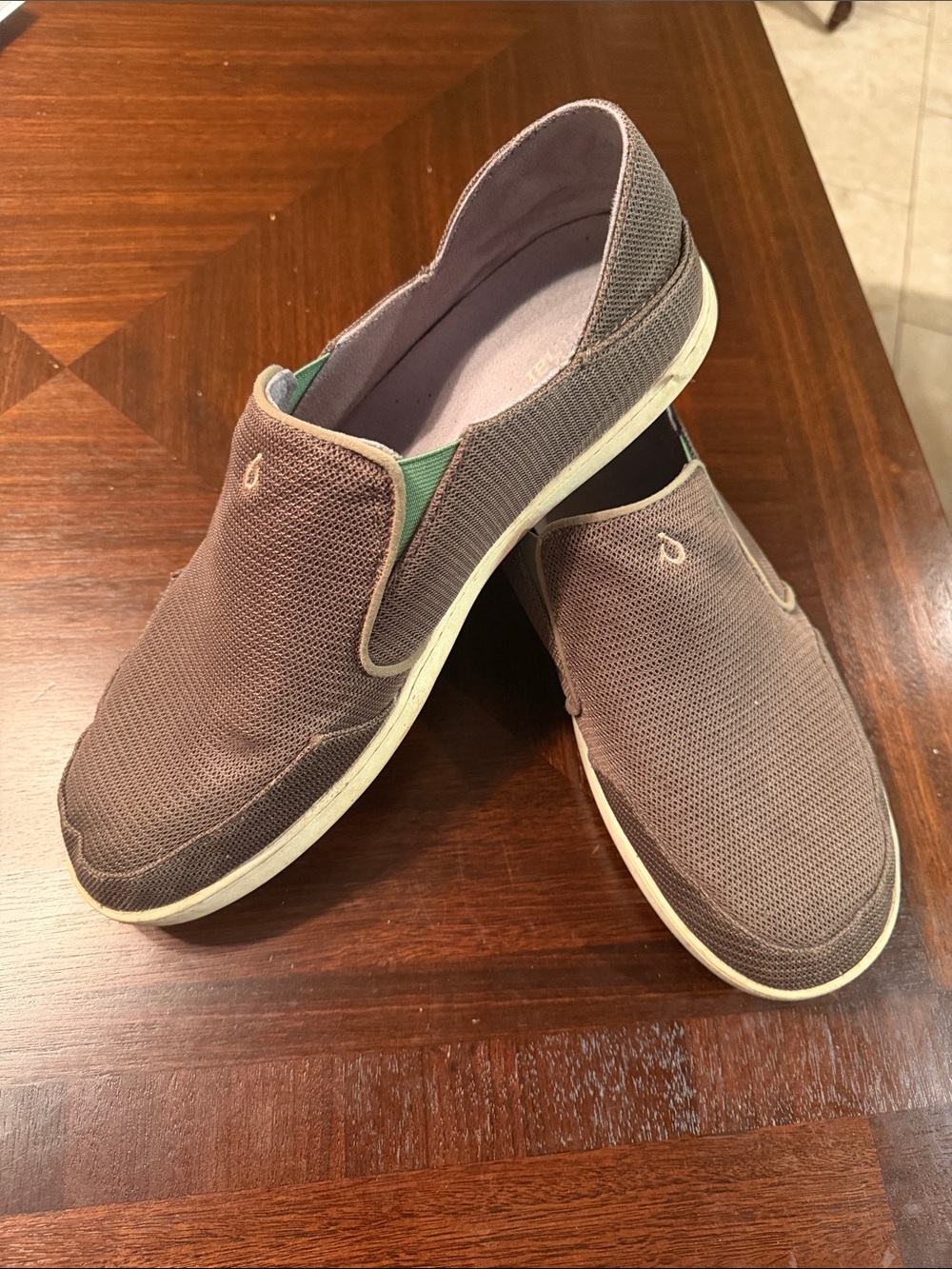 Casual Olukei Men's Slip-On Sneakers - Taupe size 14